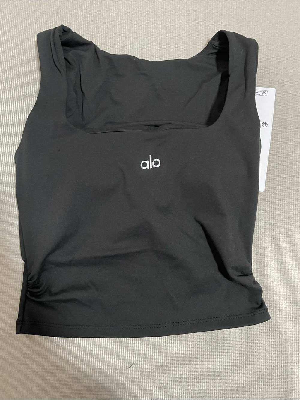 ALO Yoga Black Crop Tank Top and Pleated Skirt Set - Picture 6 of 6